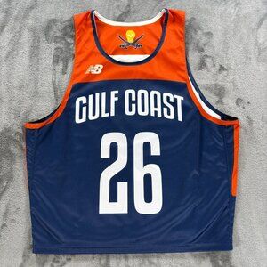 New Balance Gulf Coast 26 Reversible Lacrosse Jersey Mens L Navy Orange